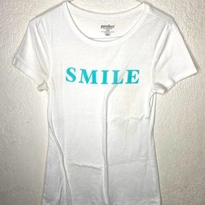 Old Navy white short sleeve Smile Tee